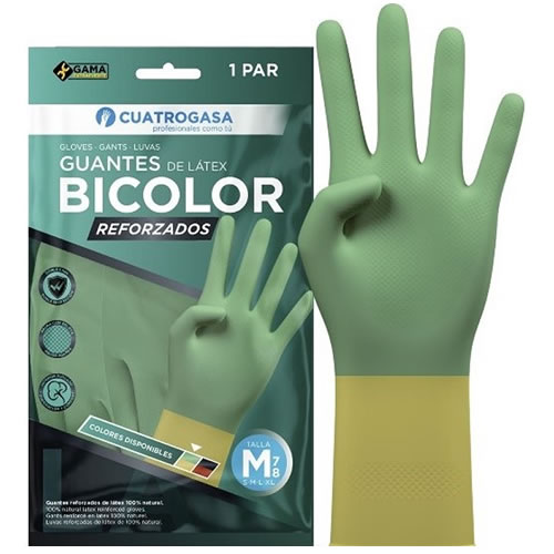 GUANTES BICOLOR T/MEDIANA (12X12)